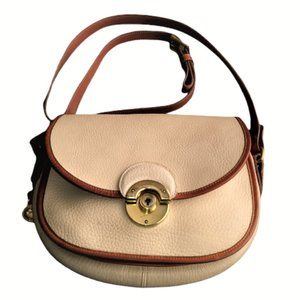 Vintage Beige Compartment Flap Satchel from Dooney & Bourke, INC.